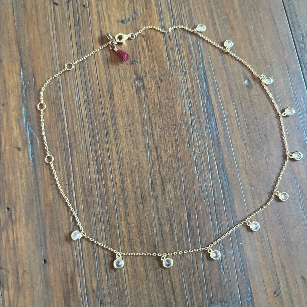 Shashi solitaire drop choker necklace - Picture 10 of 12